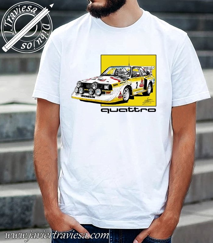 CAMISETA BLANCA AUDI SPORTQUATTRO 2023