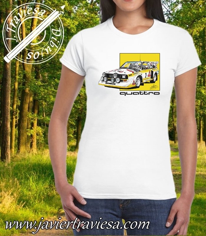 CAMISETA BLANCA CHICA AUDI SPORTQUATTRO 2023