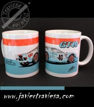 TAZA FORD GT40 GULF LE MANS