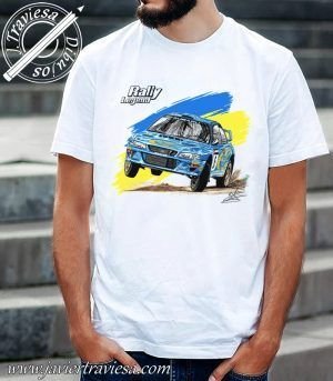 CAMISETA CON EL DIBUJO DEL SUBARU IMPREZA WRC