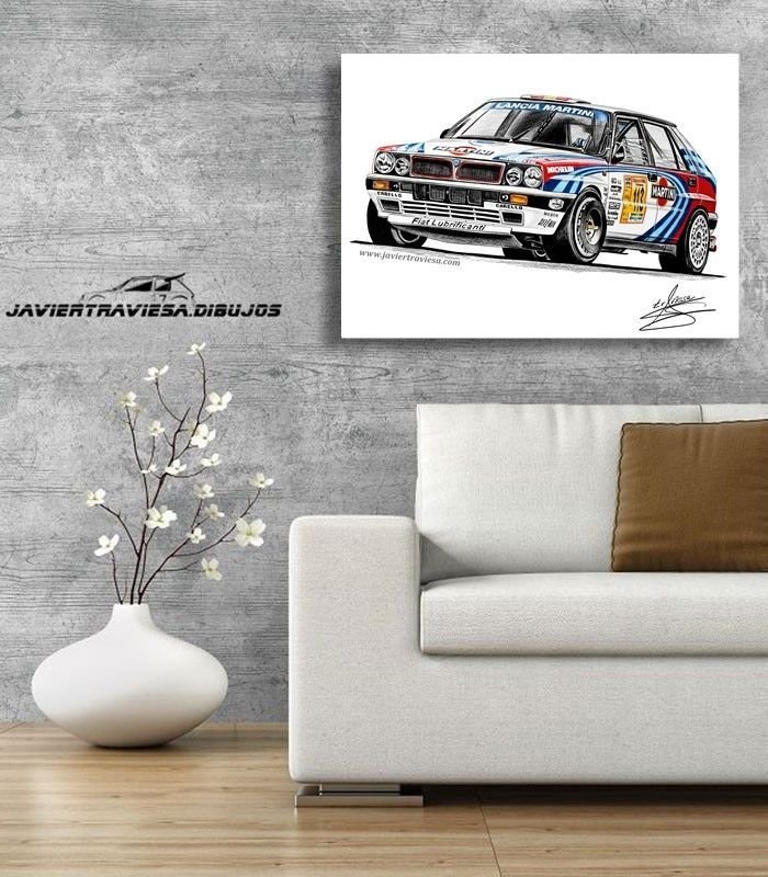 POSTER LANCIA DELTA HF INTEGRALE MARTINI RACING