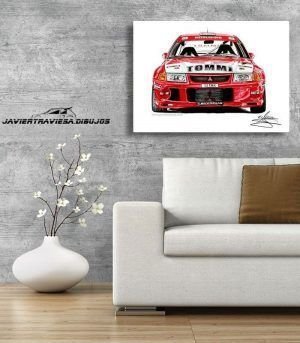 POSTER MITSUBISHI LANCER EVO VI TOMMI MAKINEN