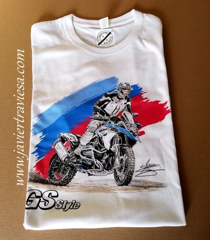 CAMISETA CON DIBUJO BMW R1250GS - Imagen 3