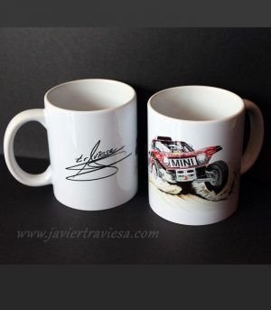 TAZA DIBUJO MINI JCW DAKAR 2020