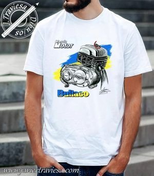 CAMISETA CON DIBUJO DE MOTOR BULTACO
