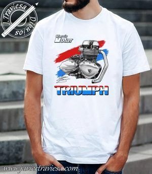 CAMISETA BLANCA TRIUMPH MOTOMOTOR