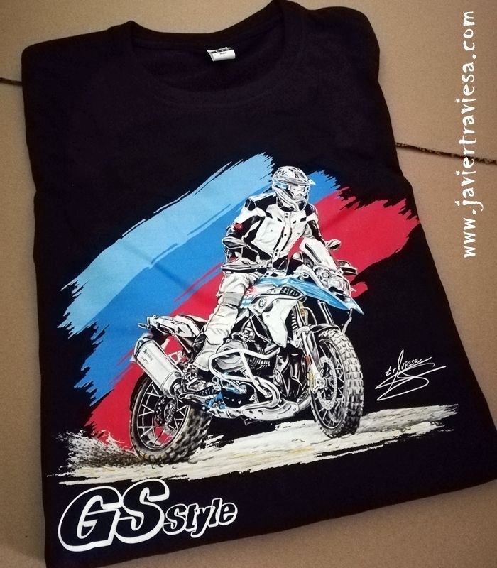 CAMISETA MOTO BMW R1250GS BLACK - Imagen 3