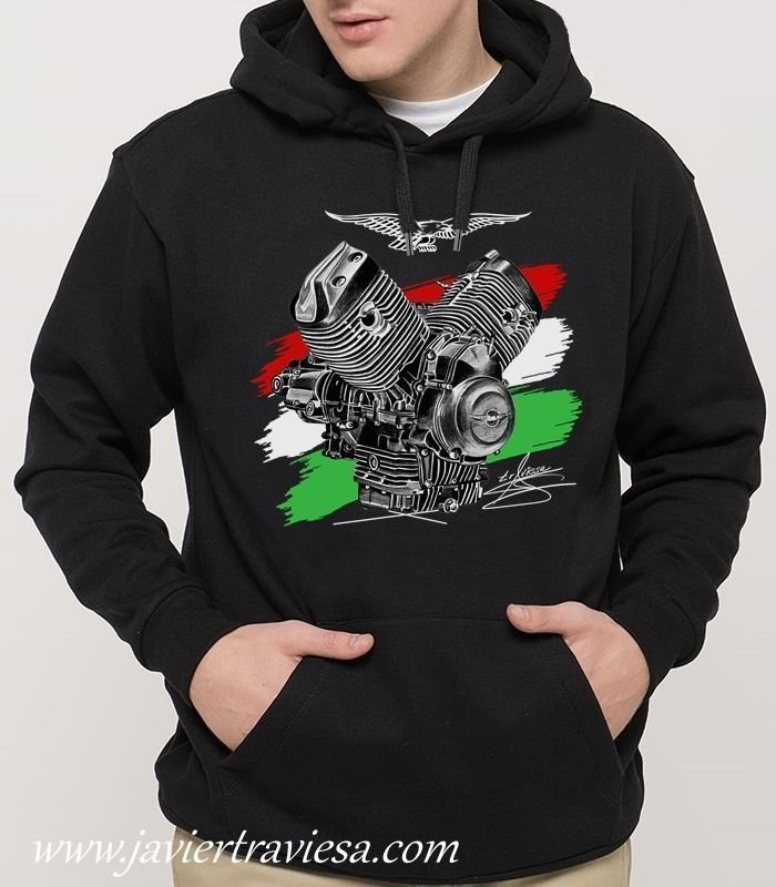 SUDADERA MOTO GUZZI BLACK