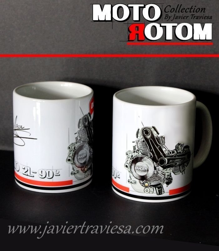 TAZA DIBUJO MOTOR DUCATI
