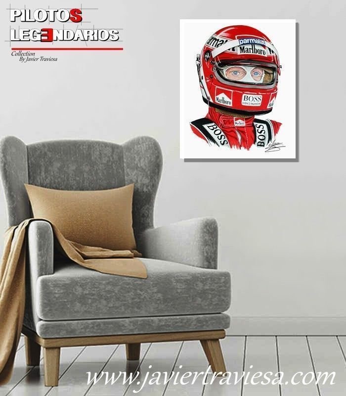 Poster dibujo Niki Lauda