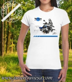 CAMISETA MUJER MOTO SUZUKI VSTROM