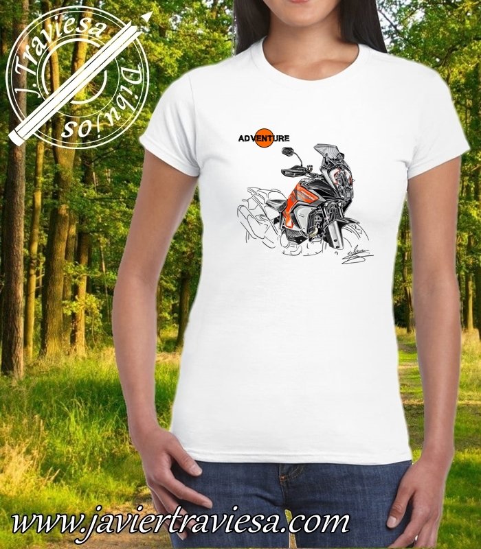 CAMISETA BLANCA CHICA KTM ADVENTURE